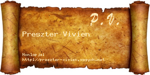 Preszter Vivien névjegykártya